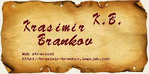 Krasimir Brankov vizit kartica